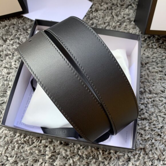 Gucci 4*110cm Leather Belt with Double G Buckle Unisex - Picture 3 of 6